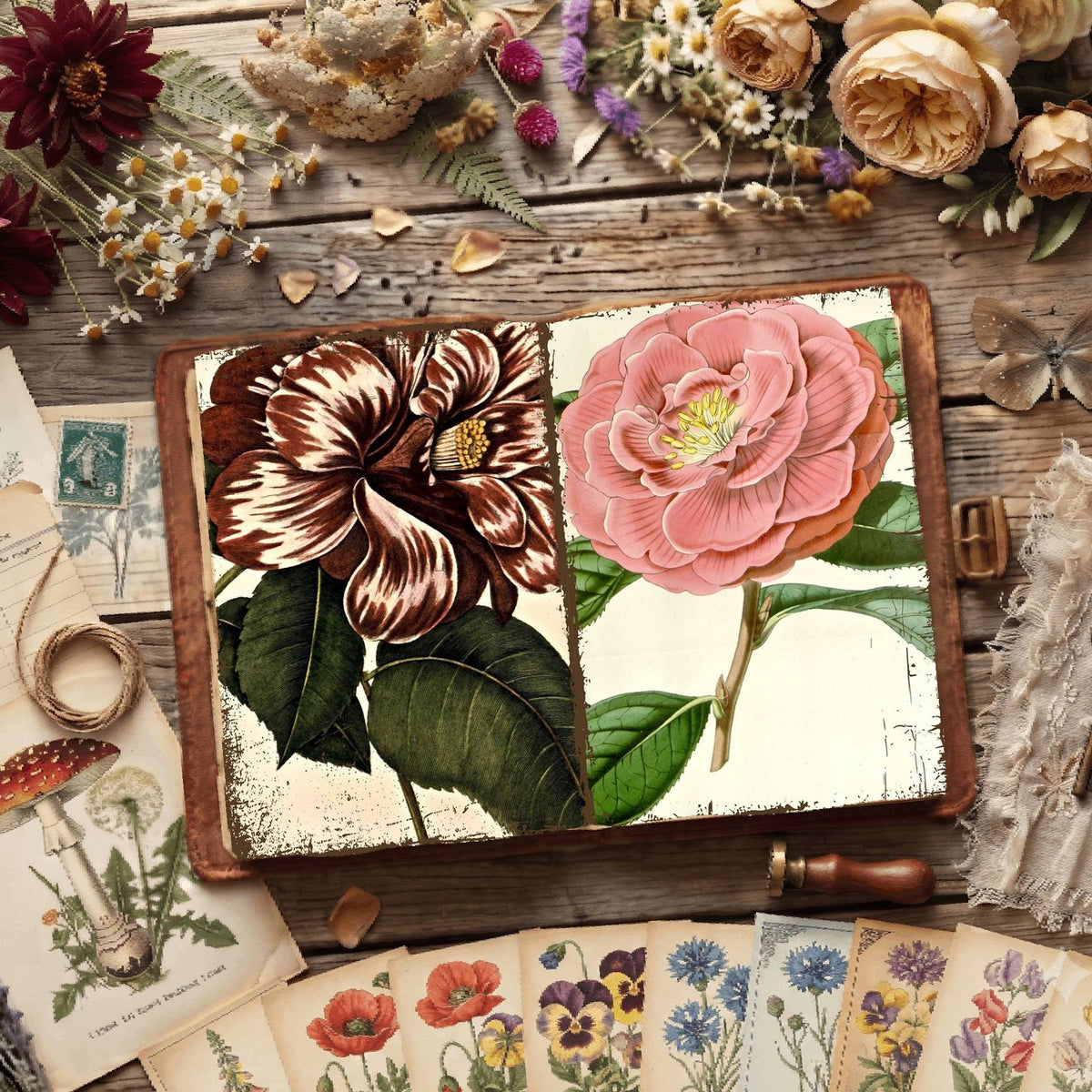 Botanical Illustrations Digital Papers