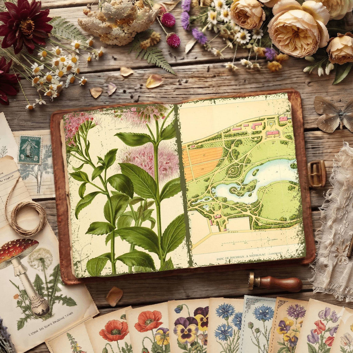 Botanical Illustrations Digital Papers