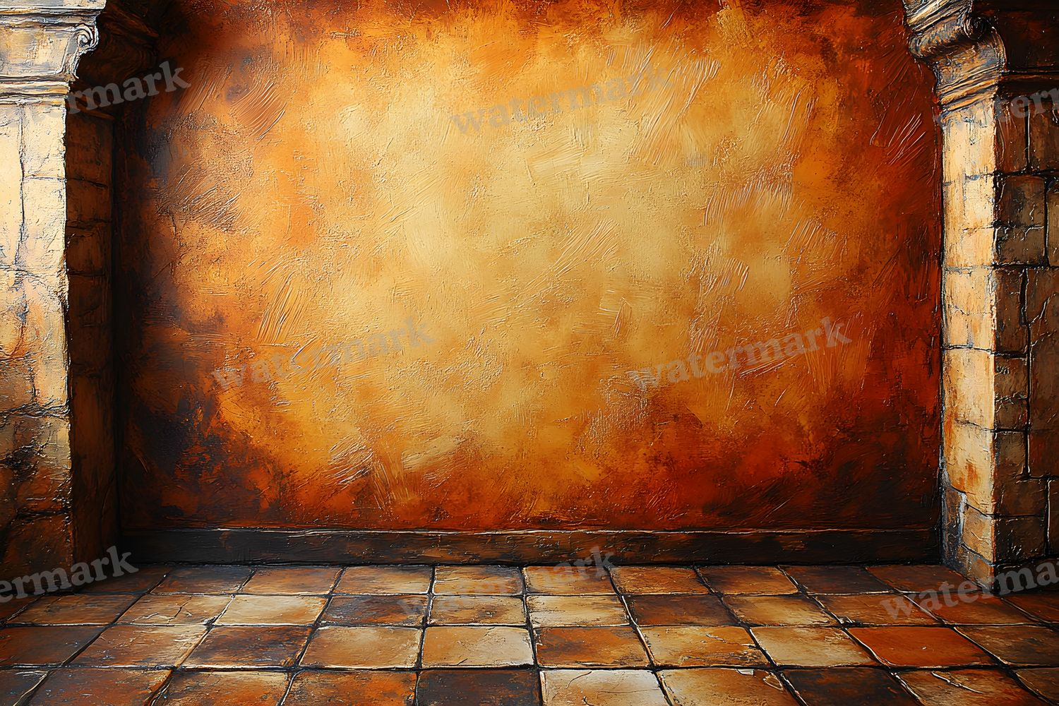 Burnt Amber Wall Backdrop Images