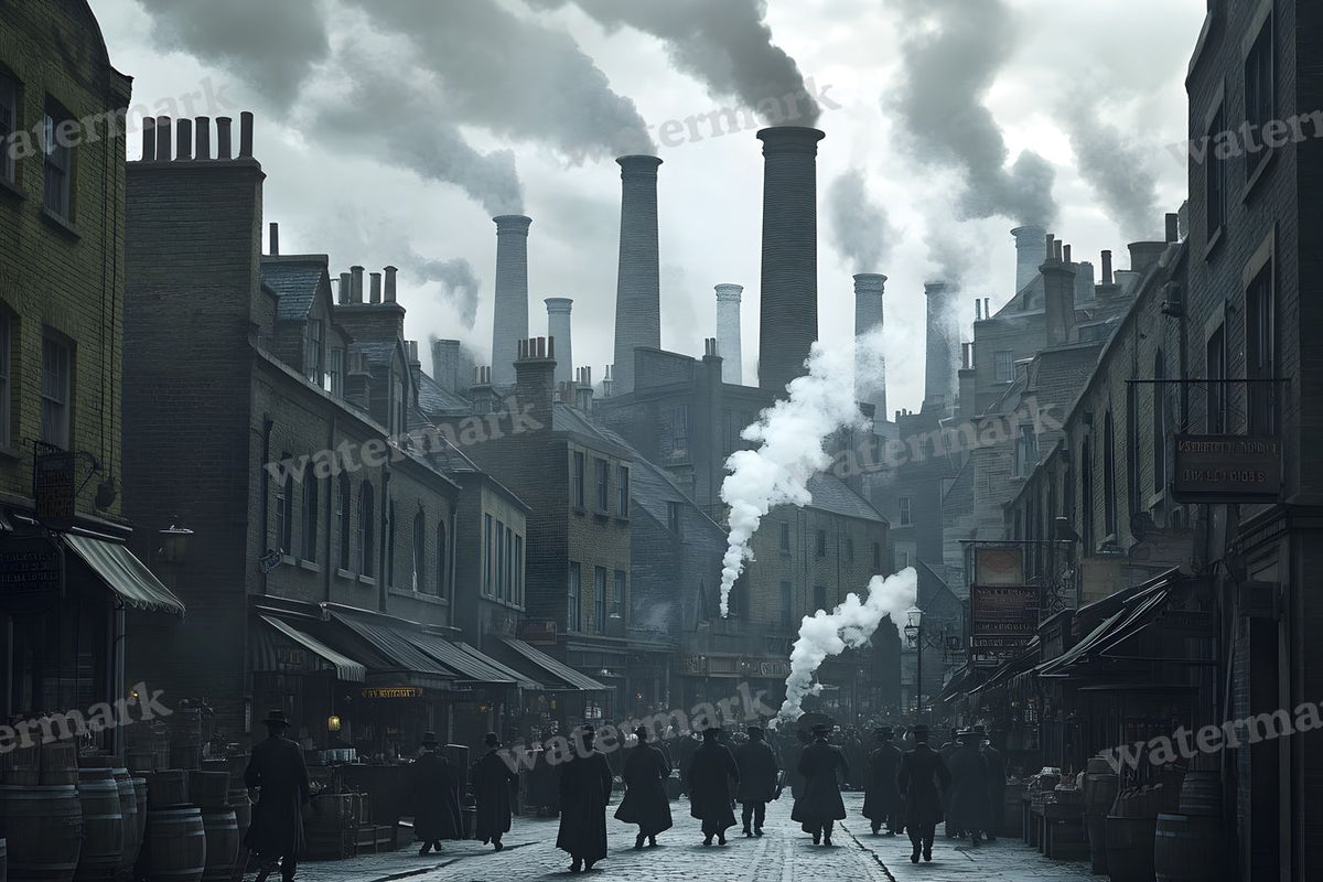 Bustling Dickensstreets Backdrop Images