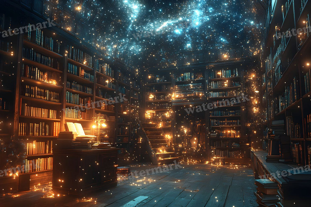 Celestial Library Dream Backdrop Images