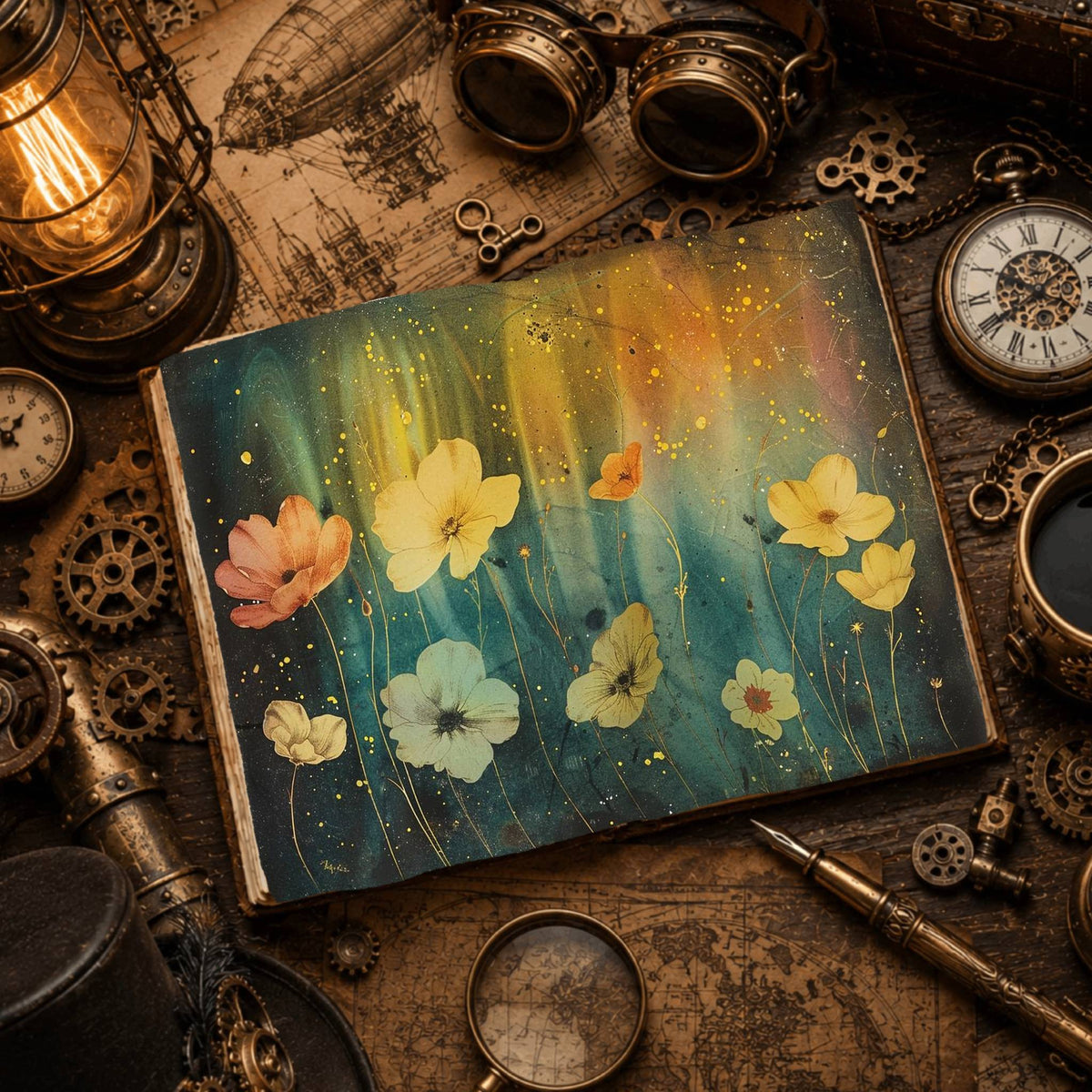 Celestial Wildflowers Digital Papers