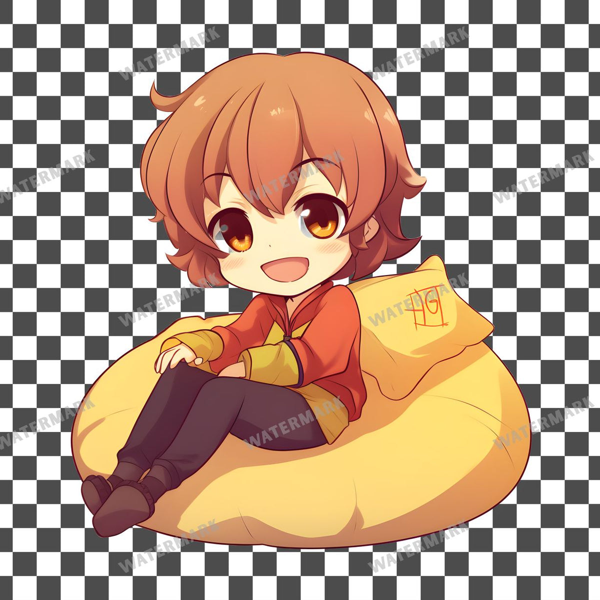 Character Sitting Onpillow Clipart Pngs