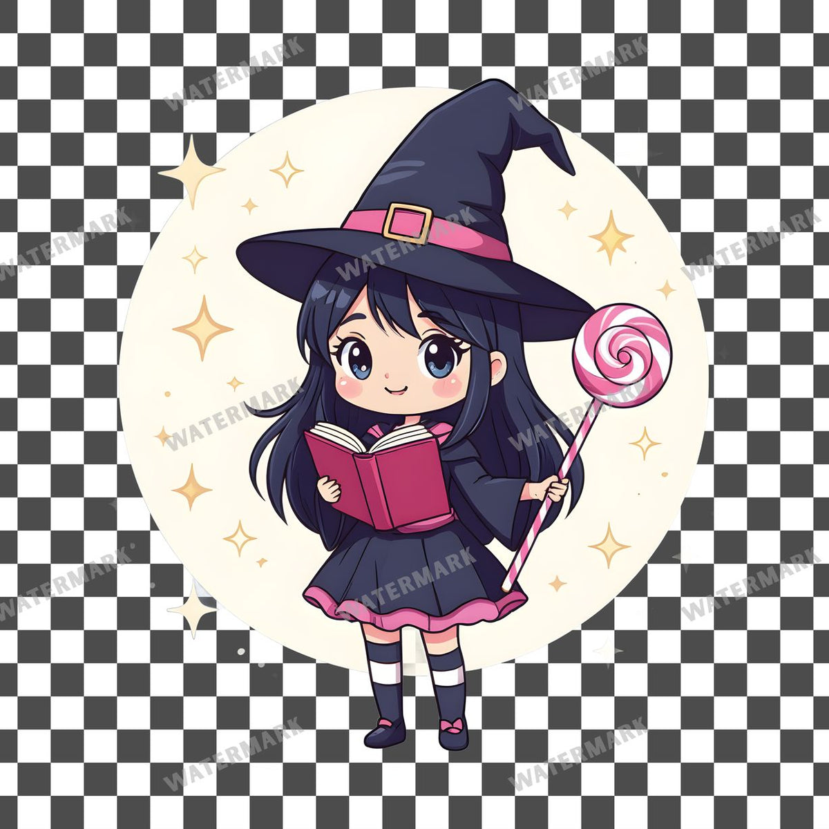 Chibi Candy Witch Clipart Pngs