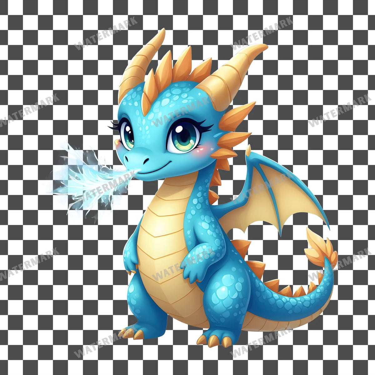 Chibi Frost Dragon Clipart Pngs