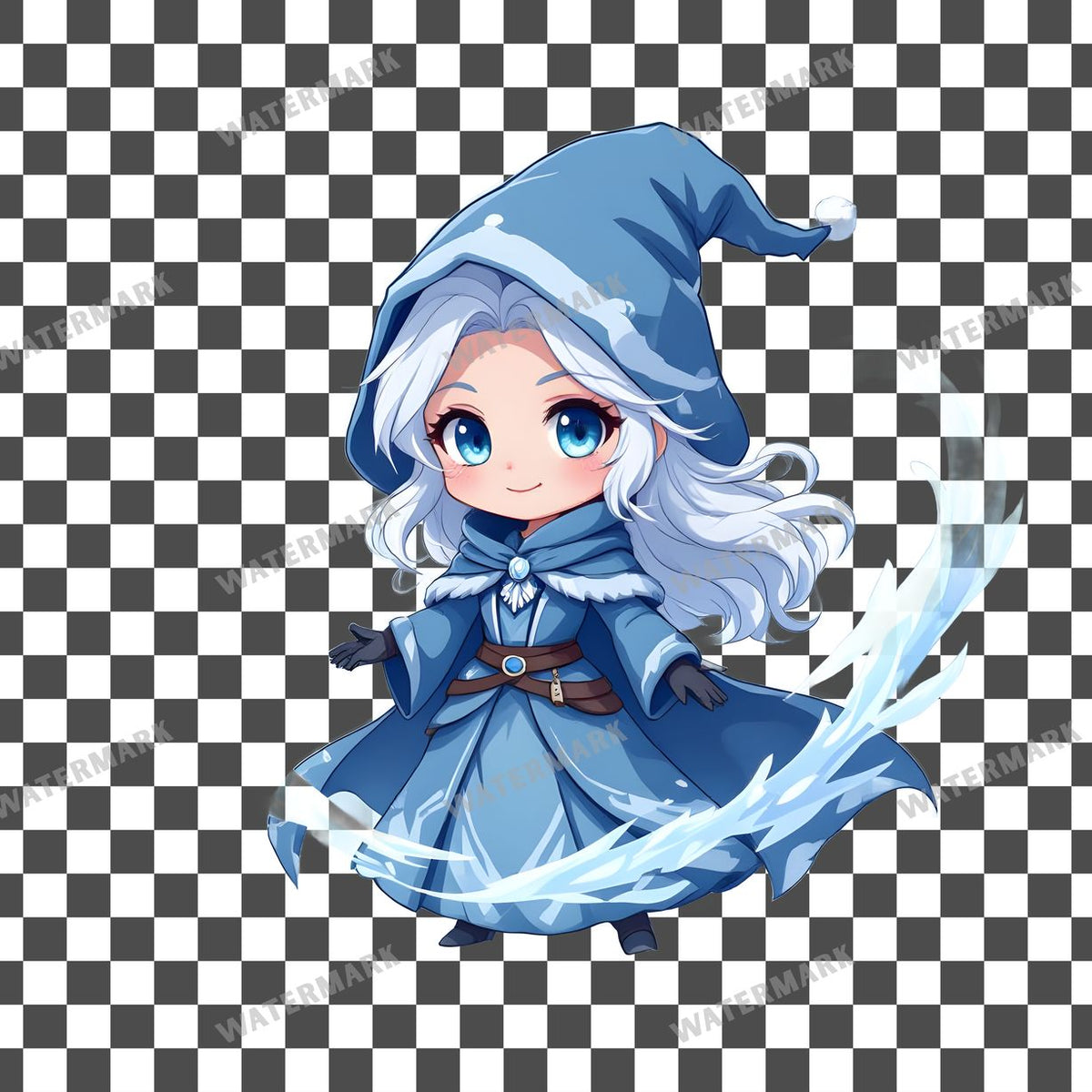 Chibi Frost Witch Clipart Pngs