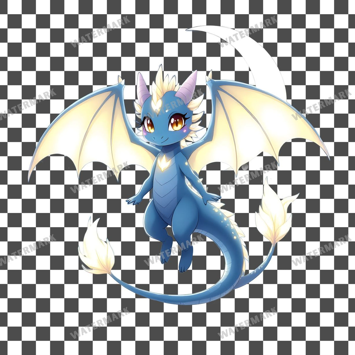 Chibi Moonlight Dragon Clipart Pngs