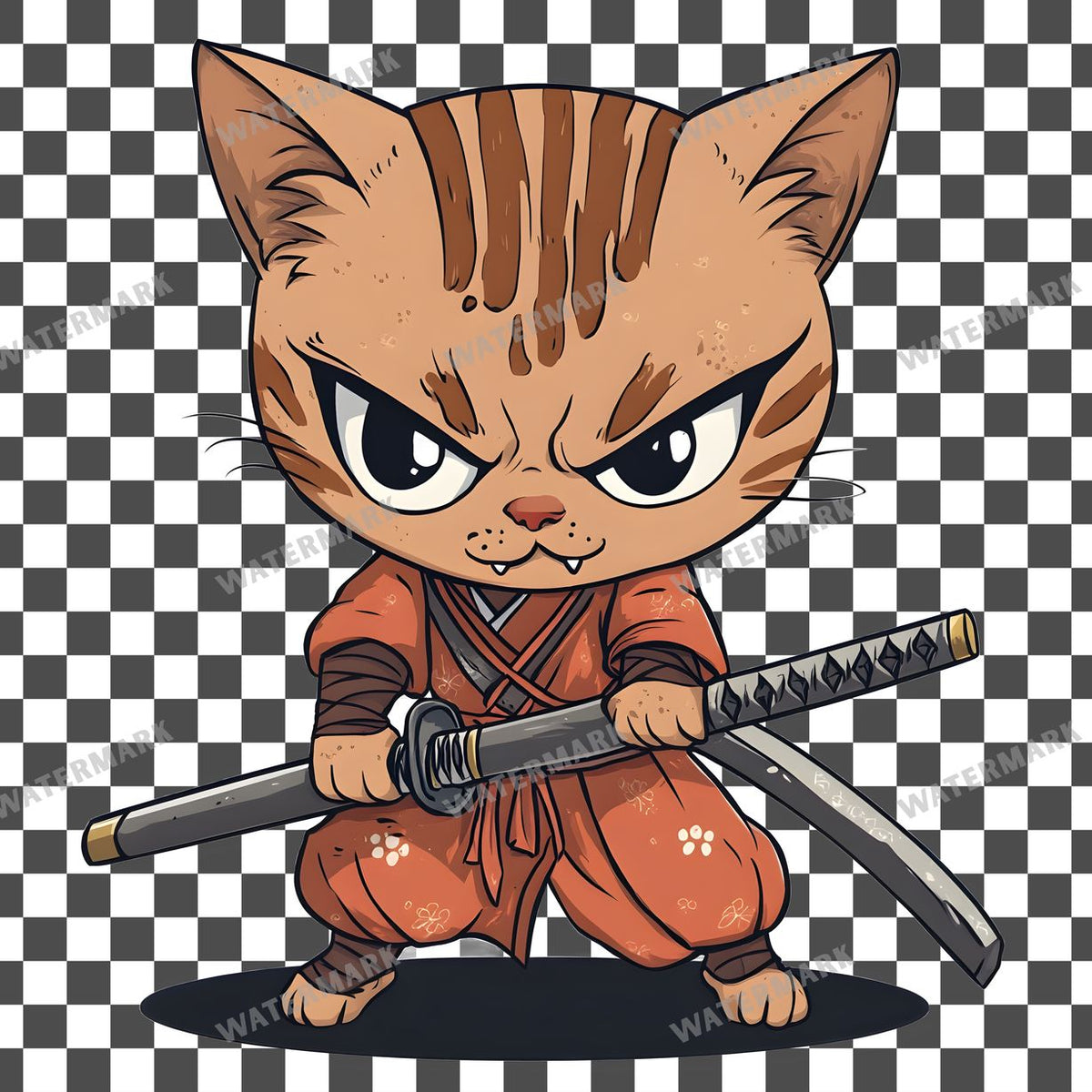 Chibi Samurai Clipart Pngs
