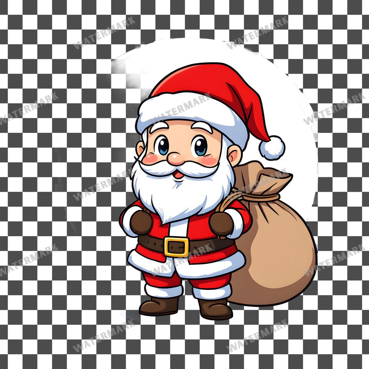Chibi Santa Claus Clipart Pngs