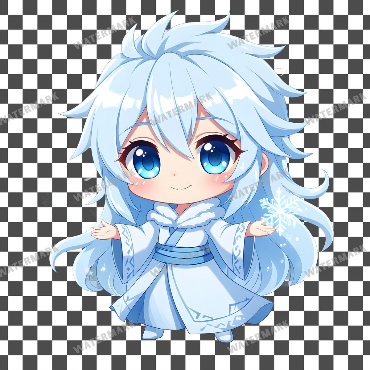 Chibi Snow Spirit Clipart Pngs