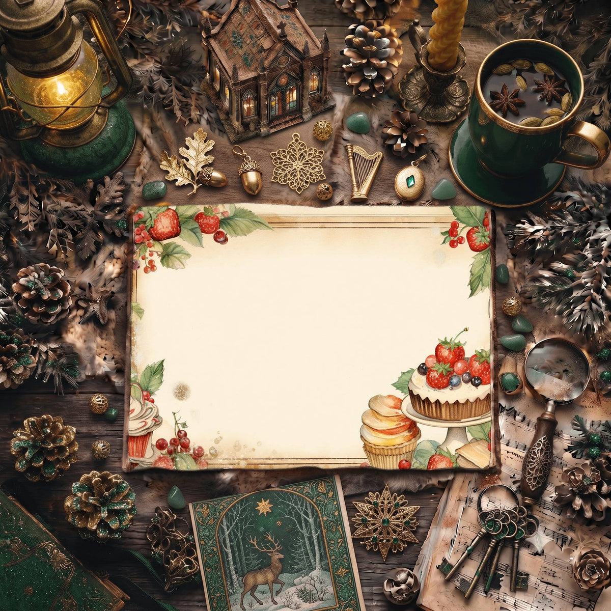 Christmas Desserts Digital Papers