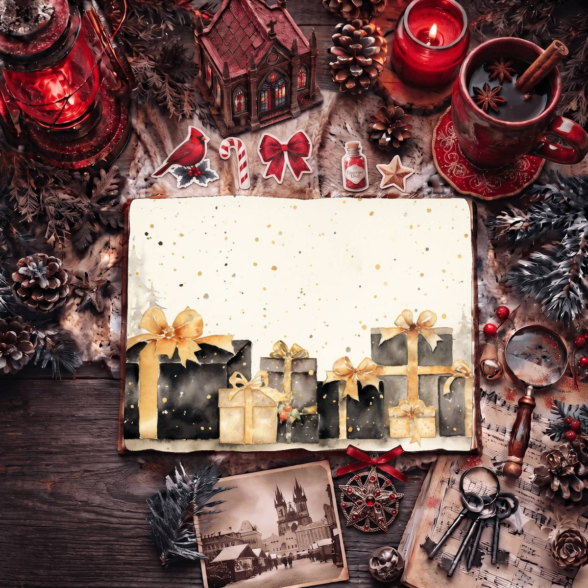 Christmas Gifts Digital Papers