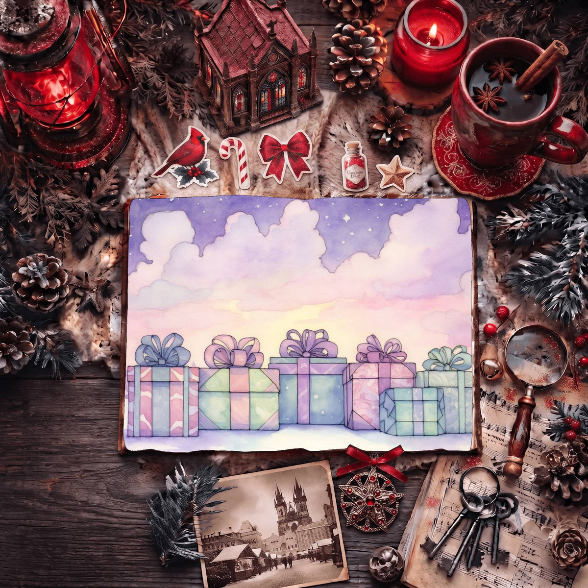 Christmas Gifts printable junk journal paper, page preview 10