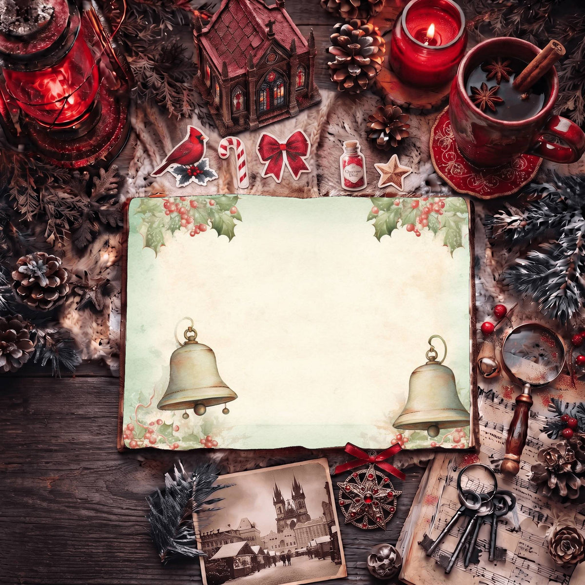 Christmas Jingle Bells Digital Papers