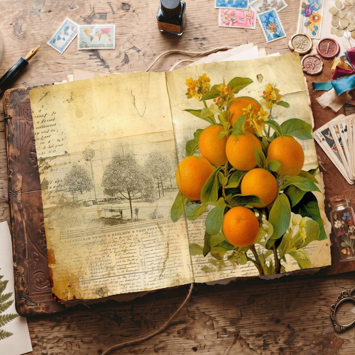 Citrus Fruit Digital Papers