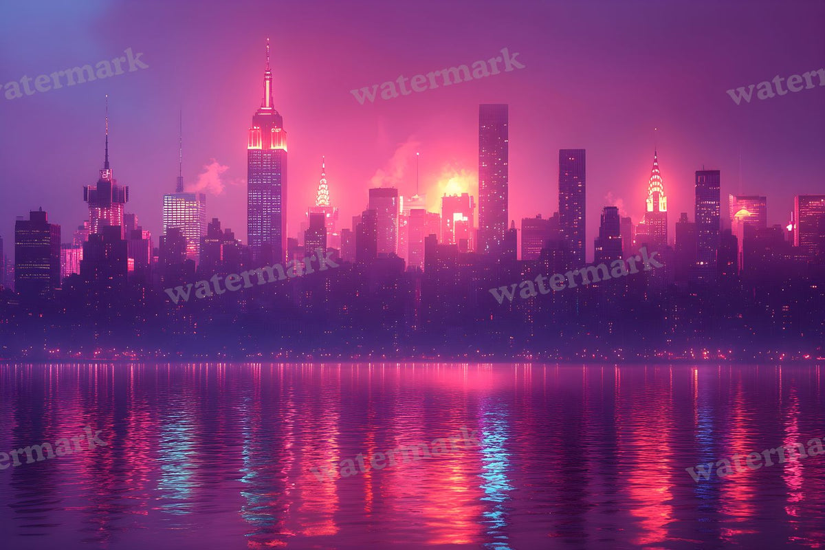 City Lightskyline Night Backdrop Images