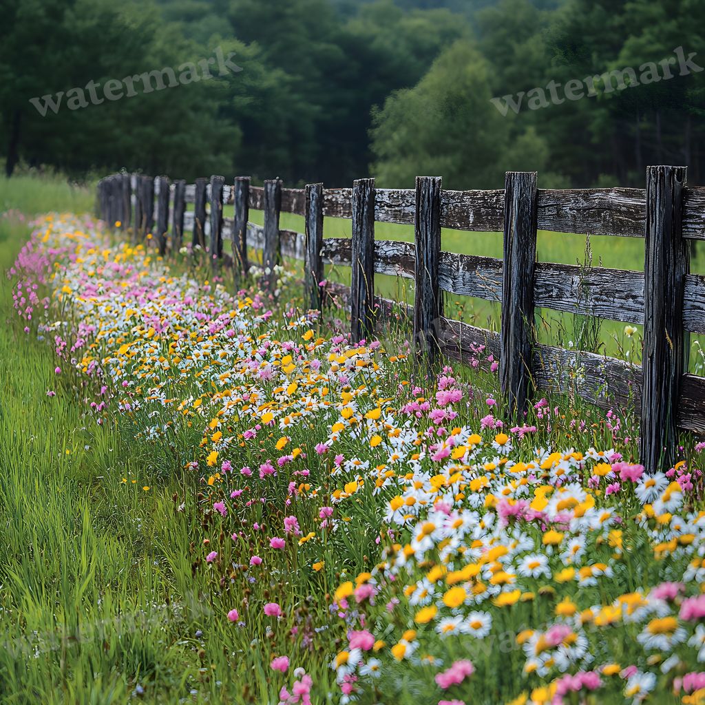 Classic Fence Line Backdrop Images