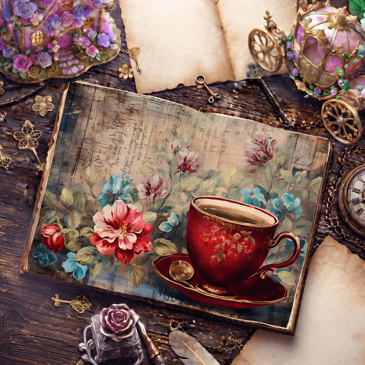 Coffee Cups Digital Papers
