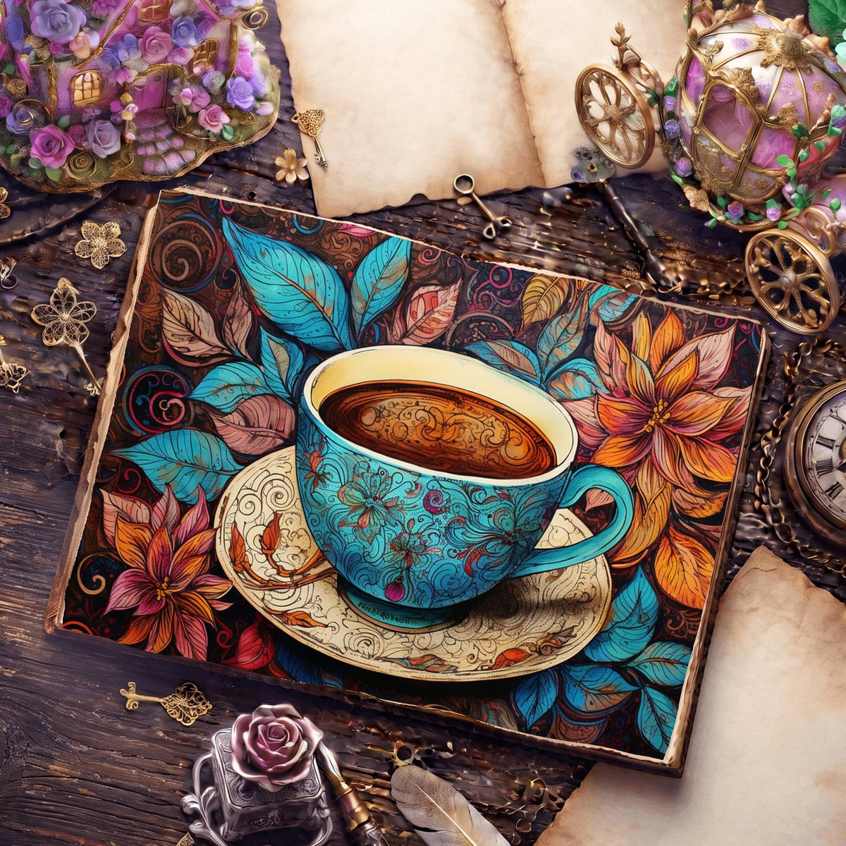 Coffee Cups Digital Papers