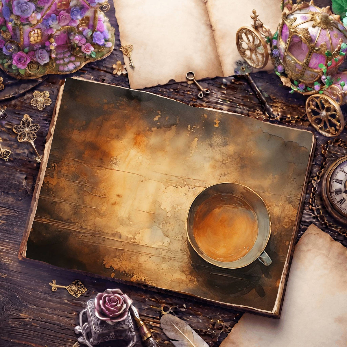 Coffee Cups Digital Papers