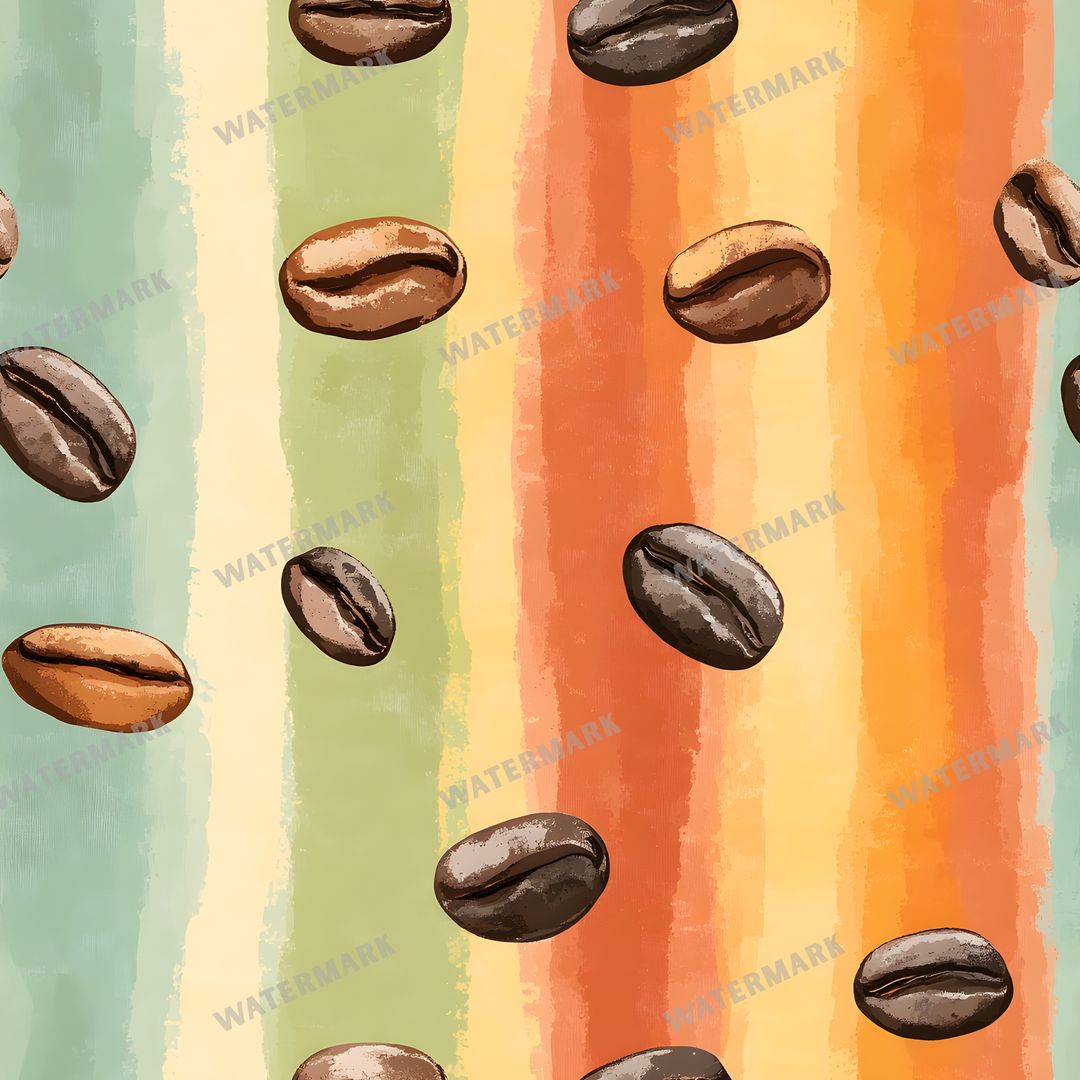 Coffee seamless pattern digital paper, repeating design 10