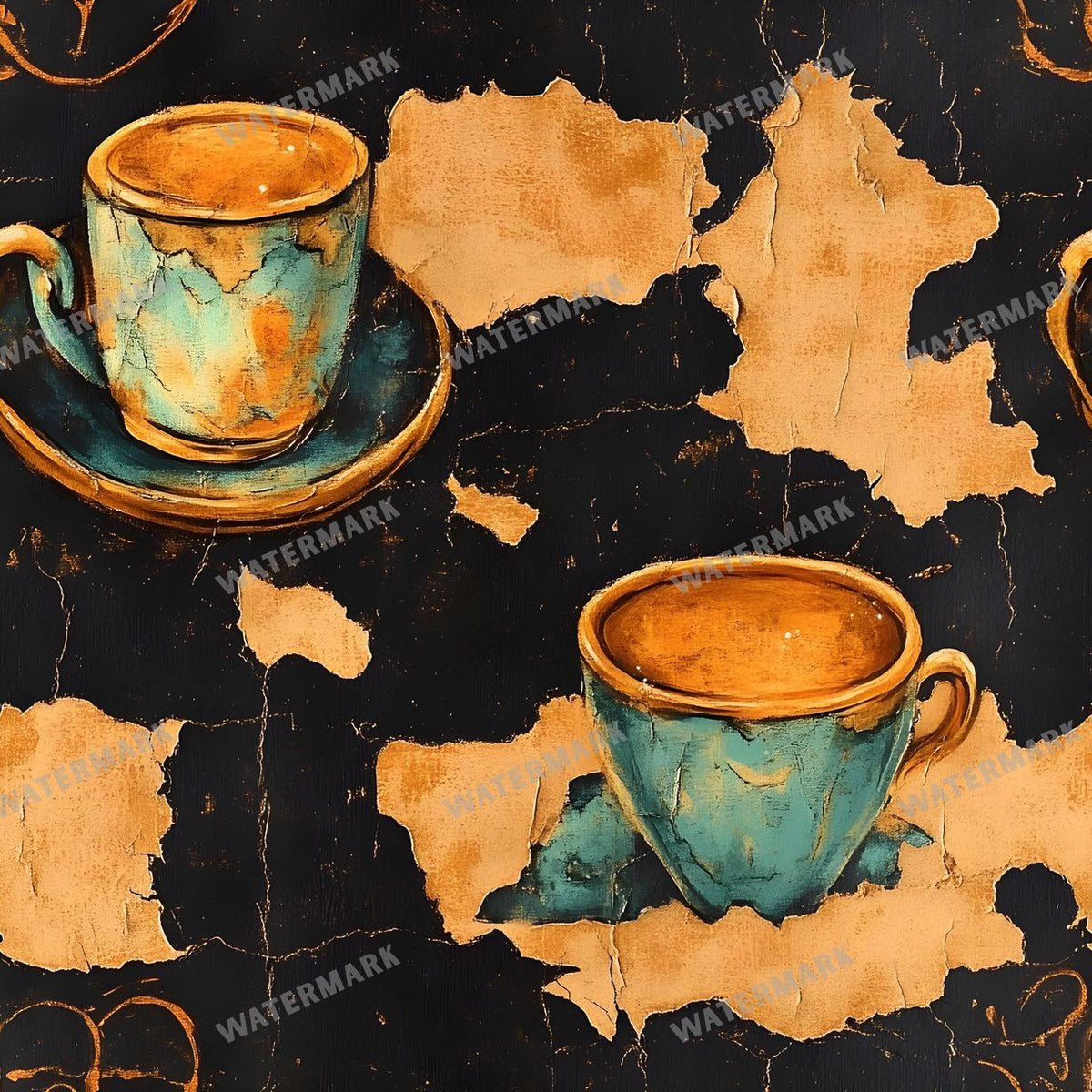 Coffee seamless pattern digital paper, repeating design 10