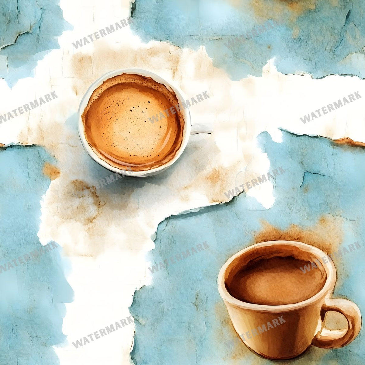 Coffee seamless pattern digital paper, repeating design 10