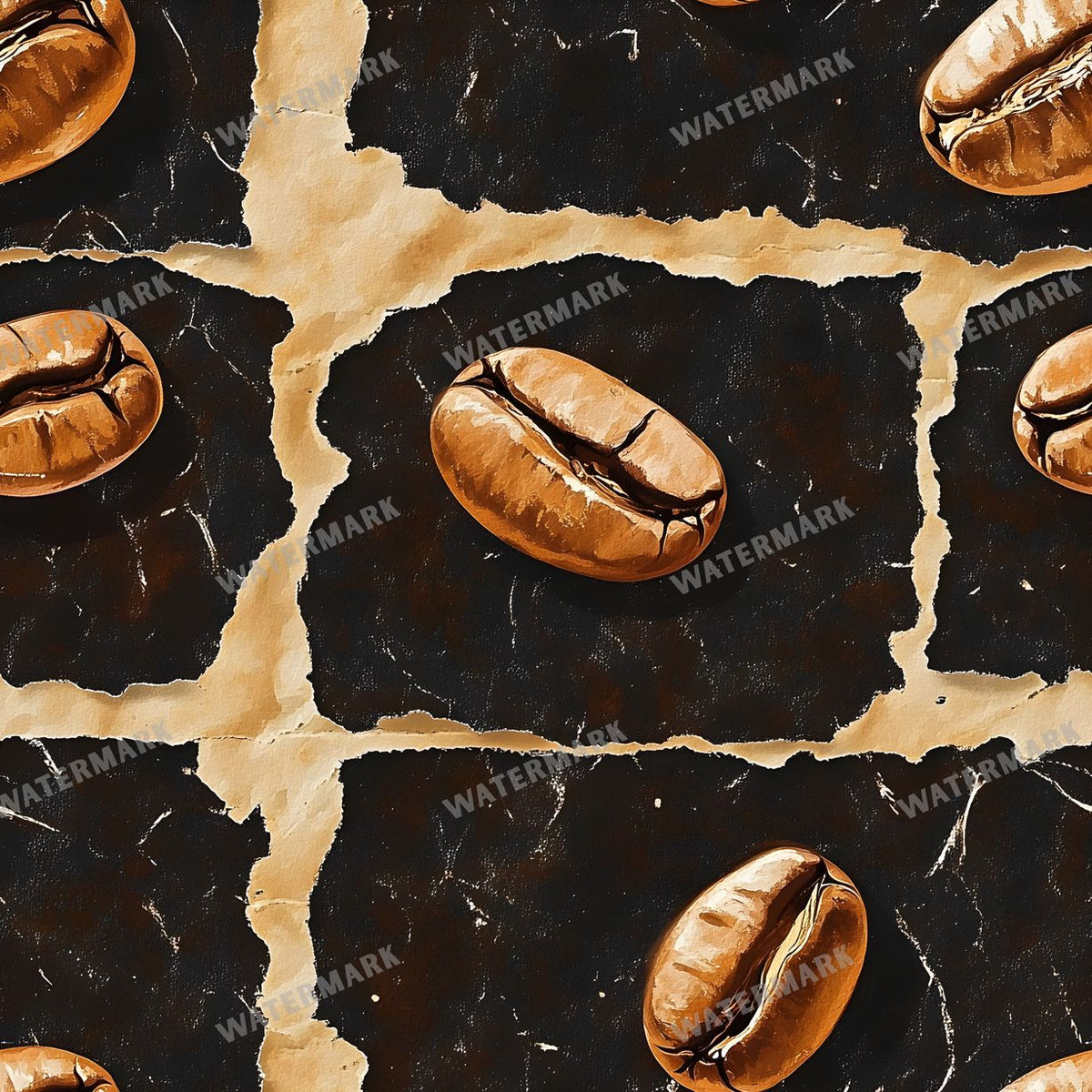 Coffee seamless pattern digital paper, repeating design 10
