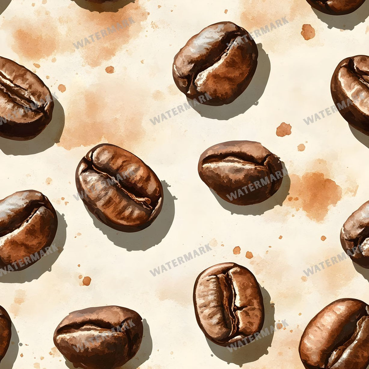 Coffee seamless pattern digital paper, repeating design 10