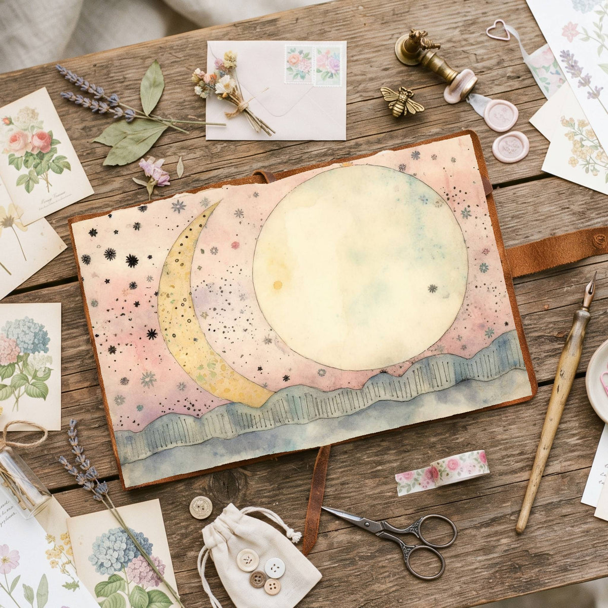 Colourful Pastel Celestial Digital Papers