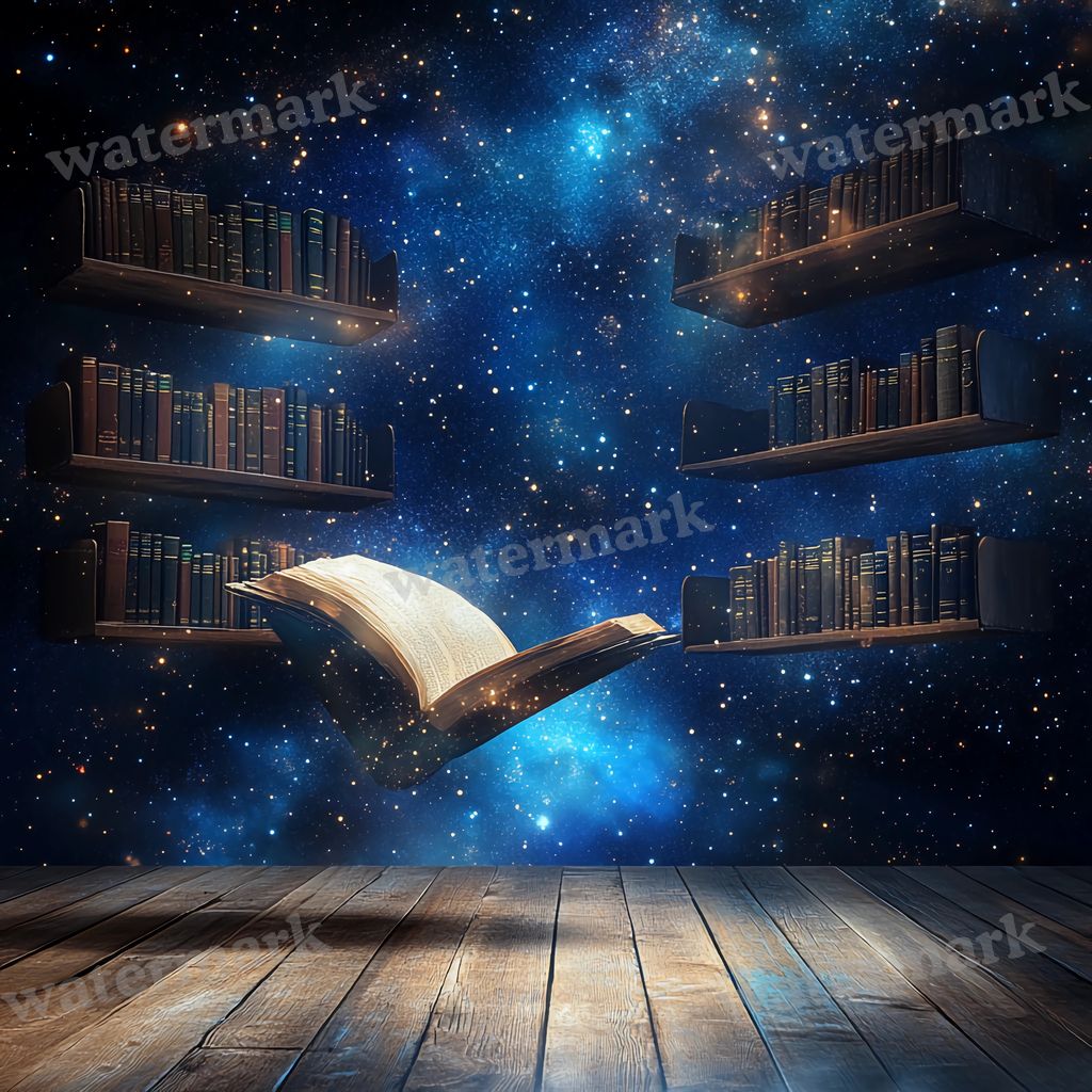 Cosmic Library Backdrop Images