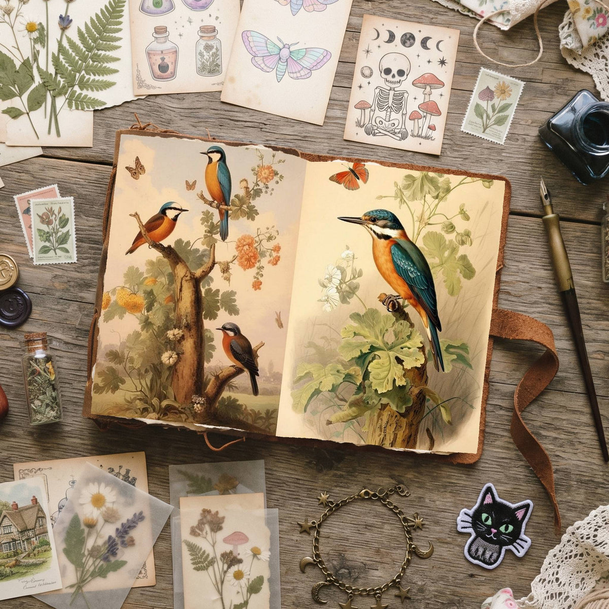 Countryside Birds Digital Papers