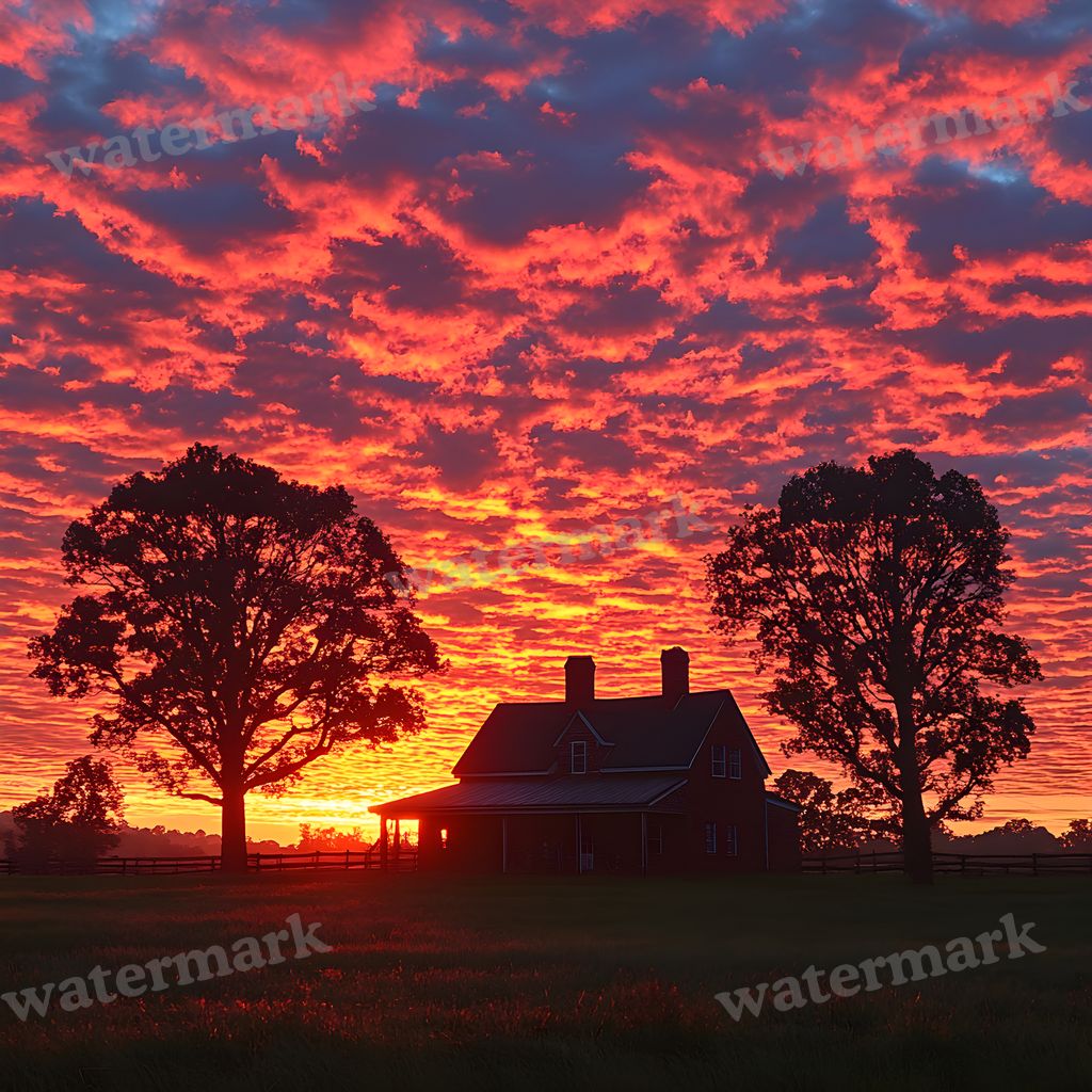 Countryside Silhouette Backdrop Images