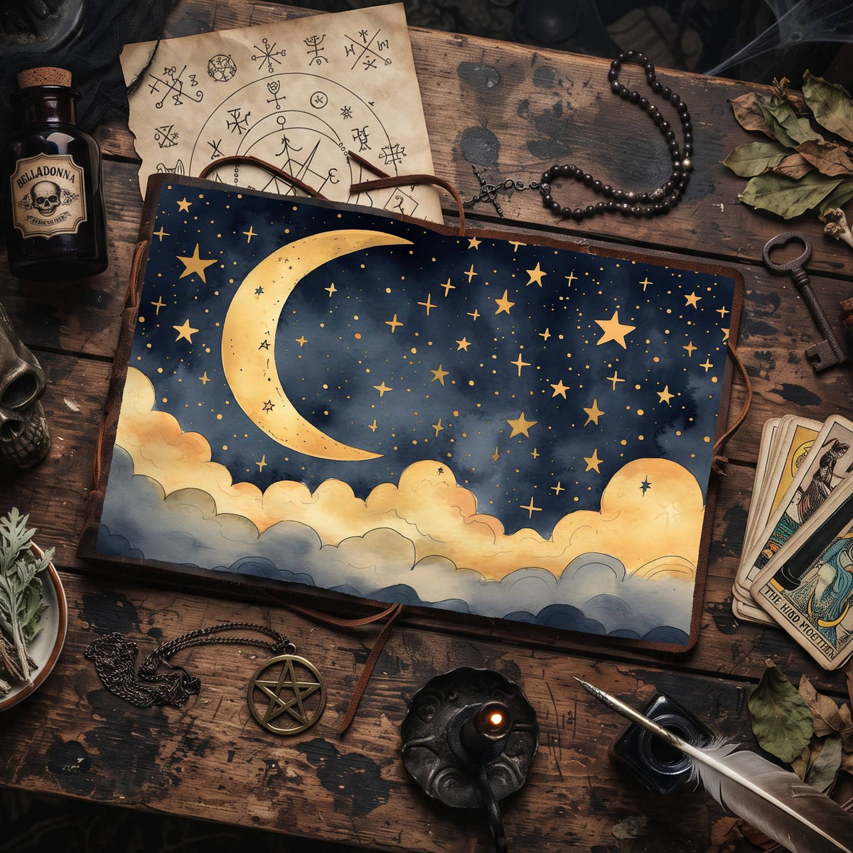 Crescent Moon Digital Papers