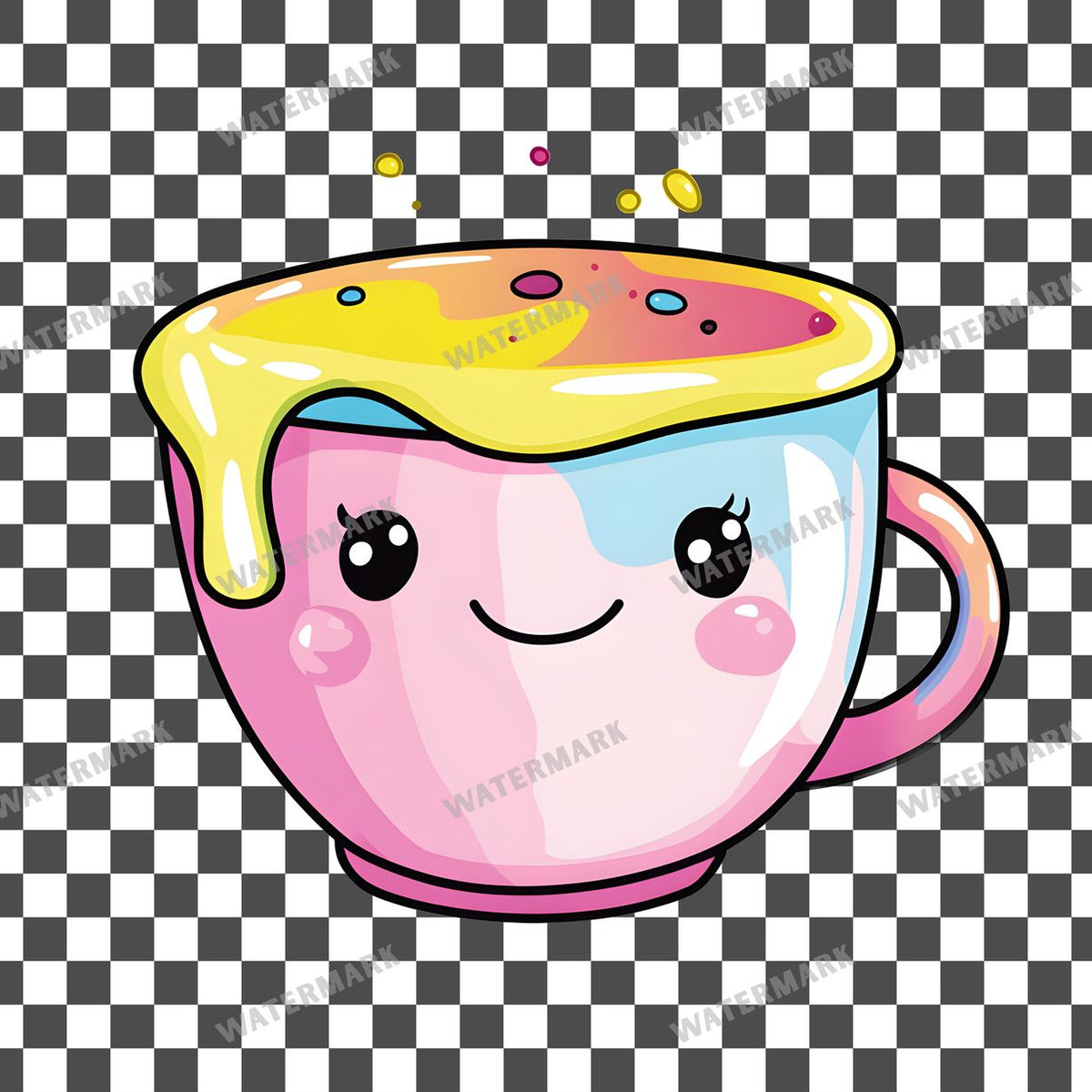 Cup Kawaii Style Clipart Pngs