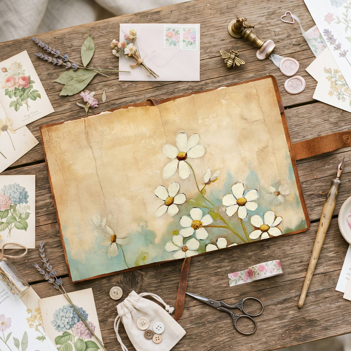 Daisy Flowers Digital Papers