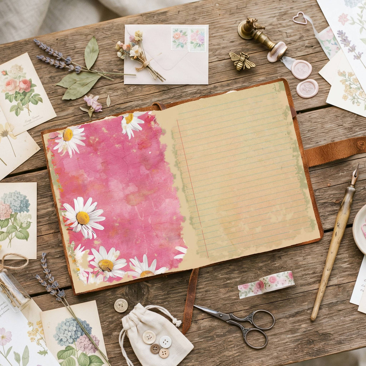 Daisy Flowers Digital Papers