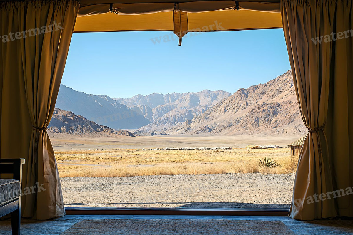 Desert Luxury Tent digital photo backdrop for photo editing, preview 9