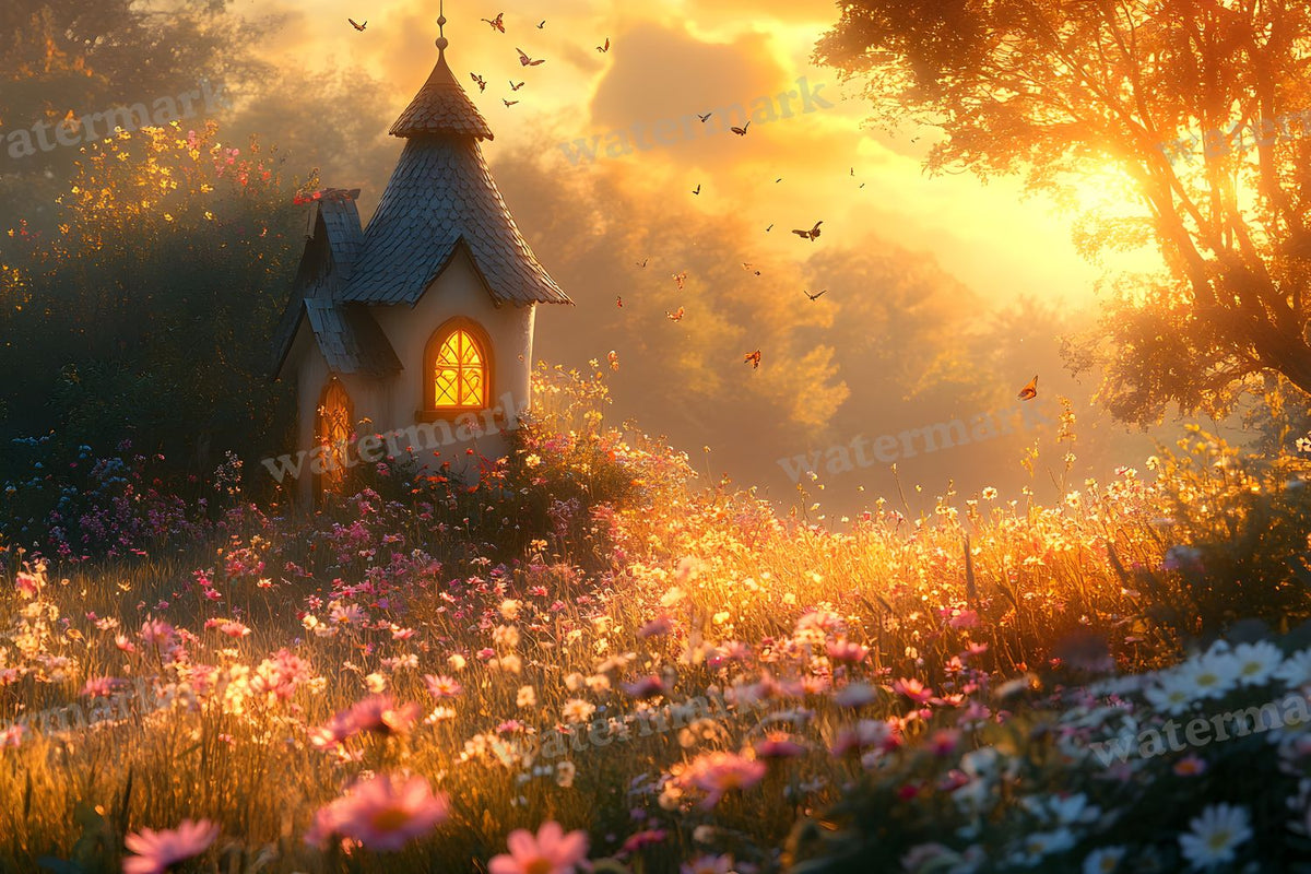 Dreamy Wildflower Meadow Backdrop Images