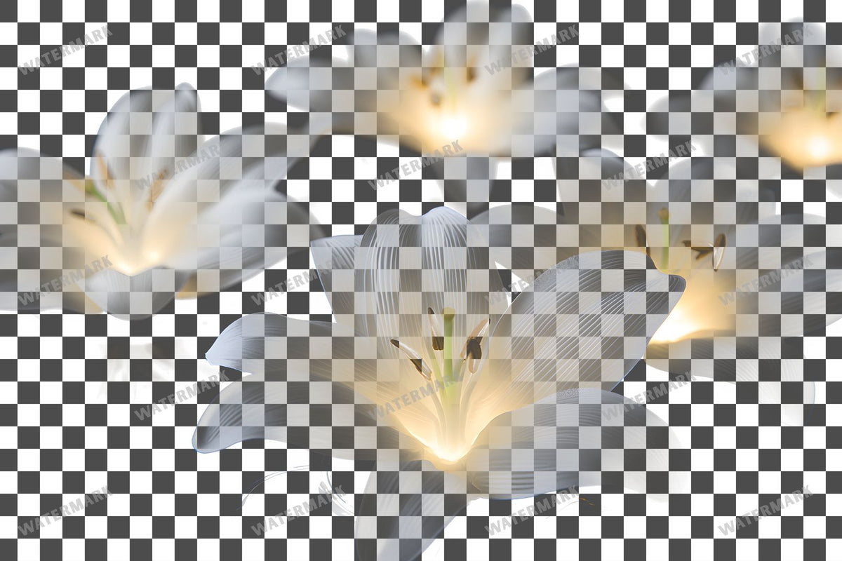 Easter Lilies Transparent Overlay Pngs