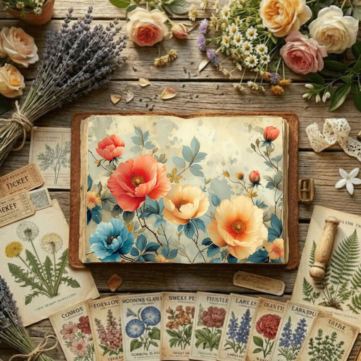 Floral Digital Papers
