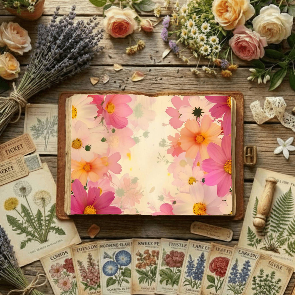 Floral Digital Papers