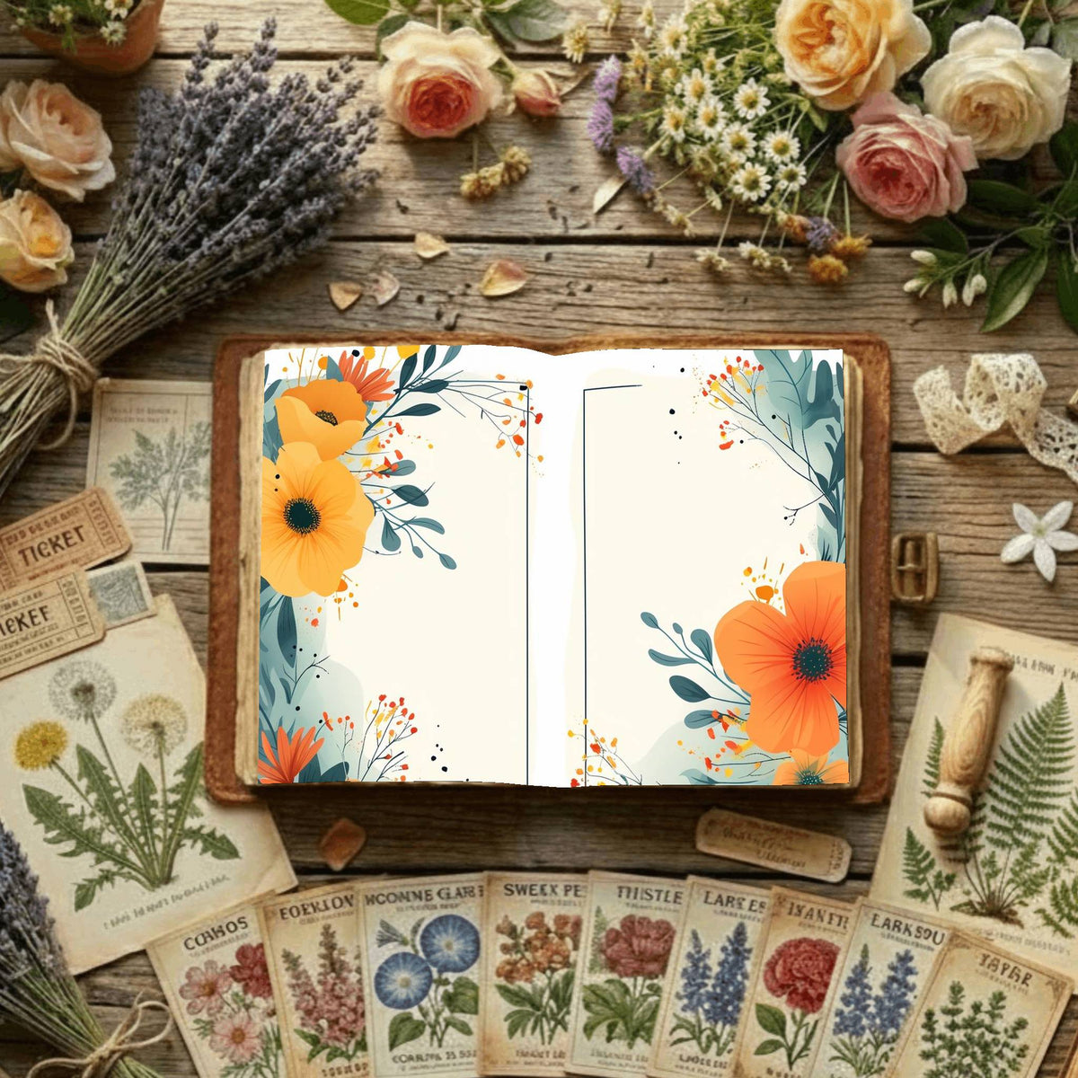 Floral Digital Papers
