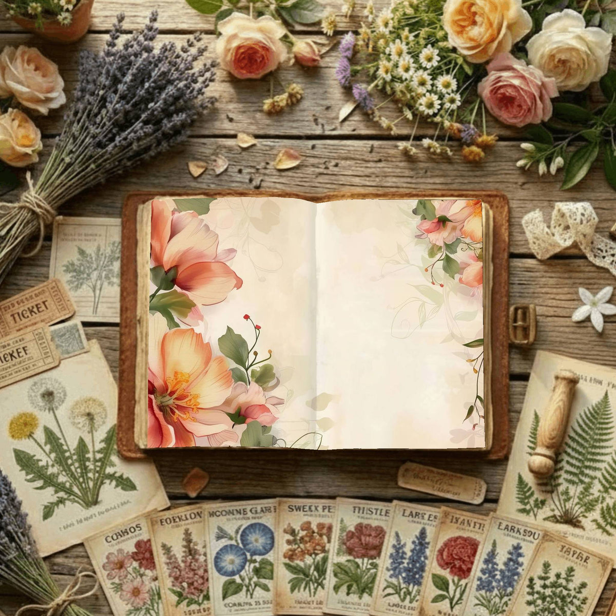 Floral Digital Papers