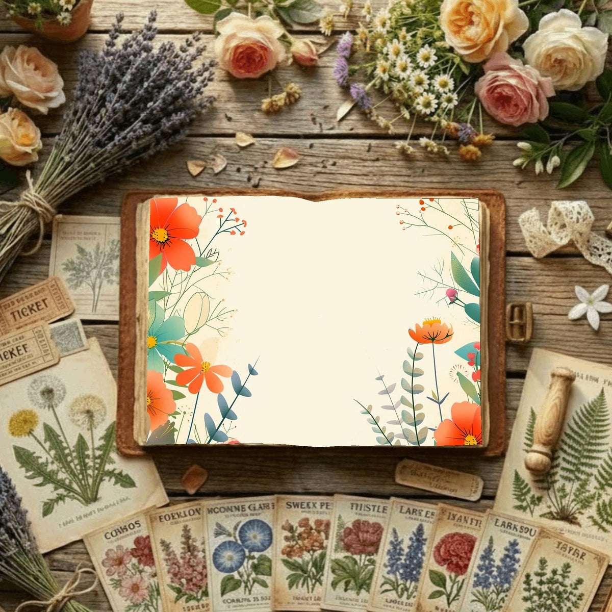 Floral Digital Papers