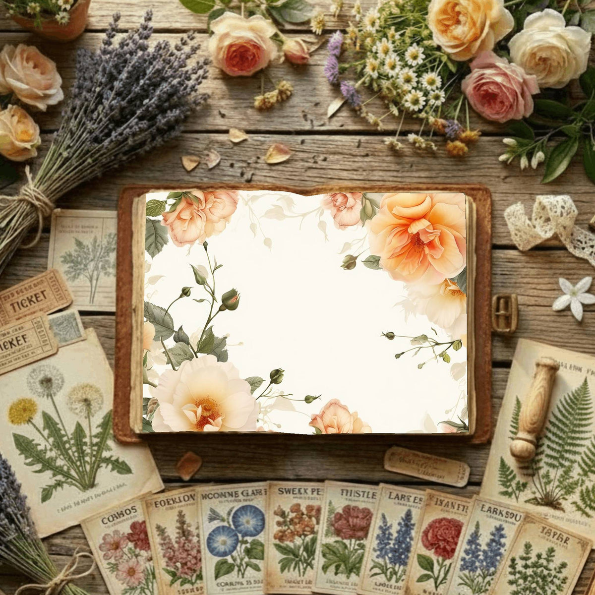 Floral Digital Papers