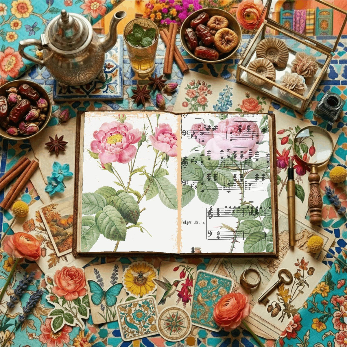 Floral Illustrations Digital Papers