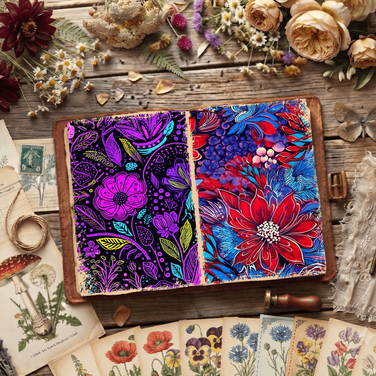 Floral Digital Papers