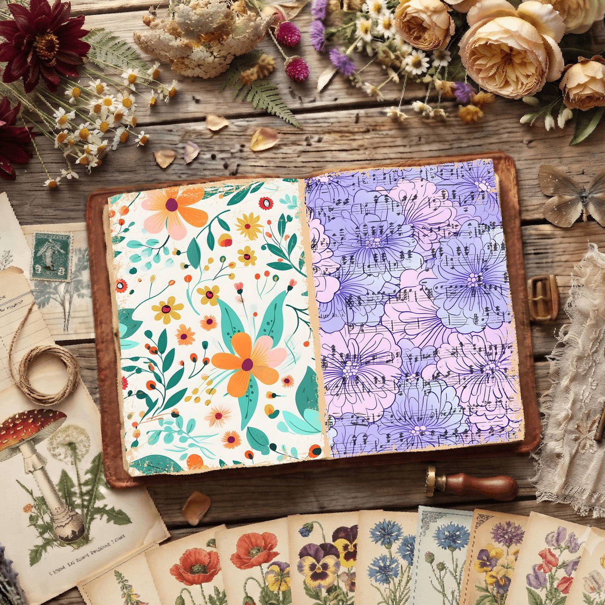 Floral Digital Papers