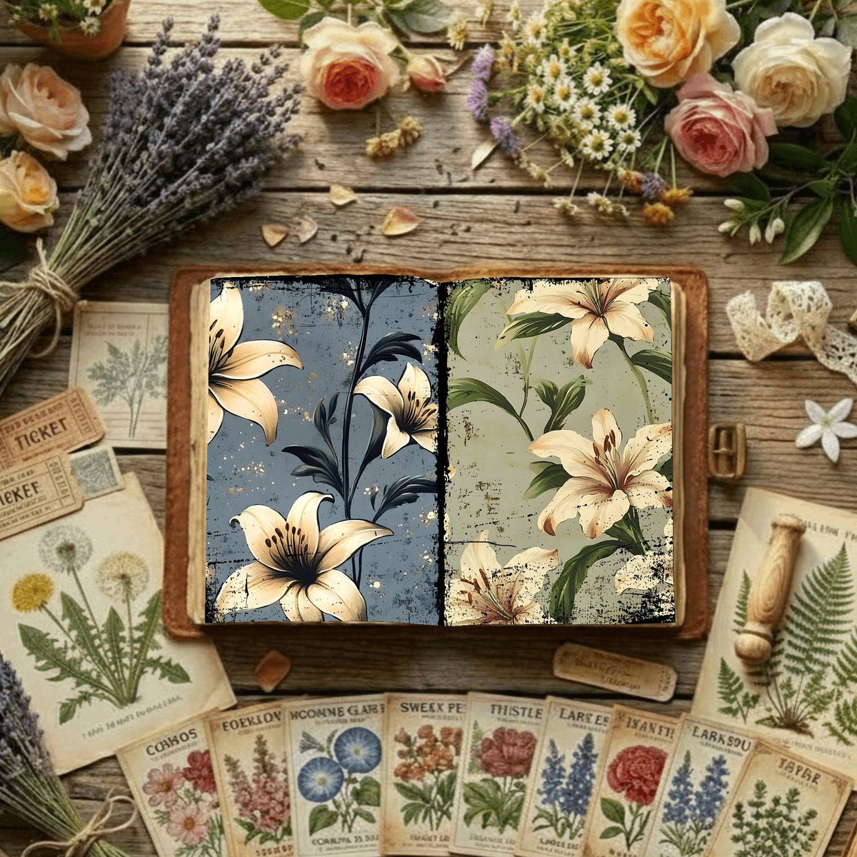 Floral Digital Papers